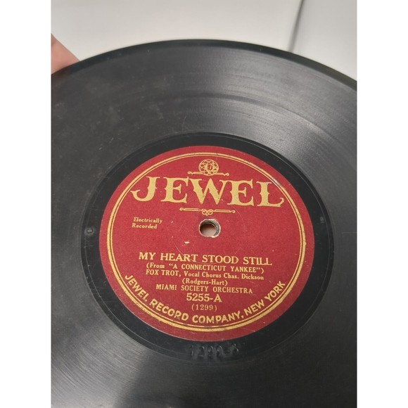 JEWEL 78 My Heart Stood Still Teasin‎ me Fox Trot Miami Society Orchestra Record - Picture 1 of 15